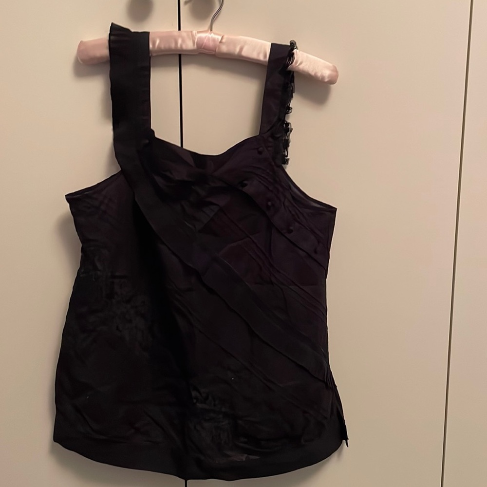BCBG MAXAZRIA Cotton Top Sleeveless L